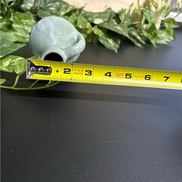 Ceramic Green Vase Miniature Floral Painted Farmhouse Cottage Home Decor - Picture 8 of 9